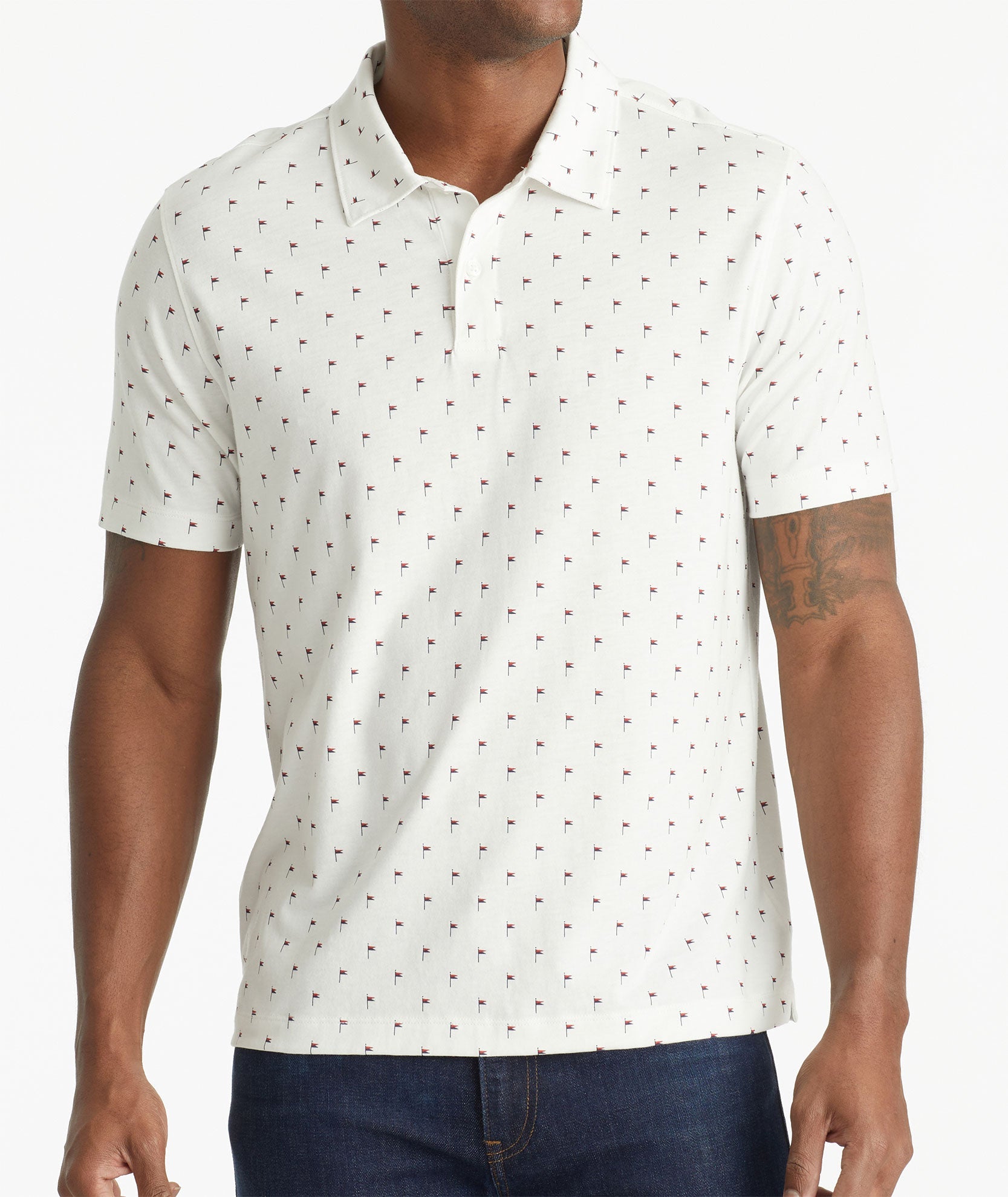 Patterned Performance Polo - FINAL SALE