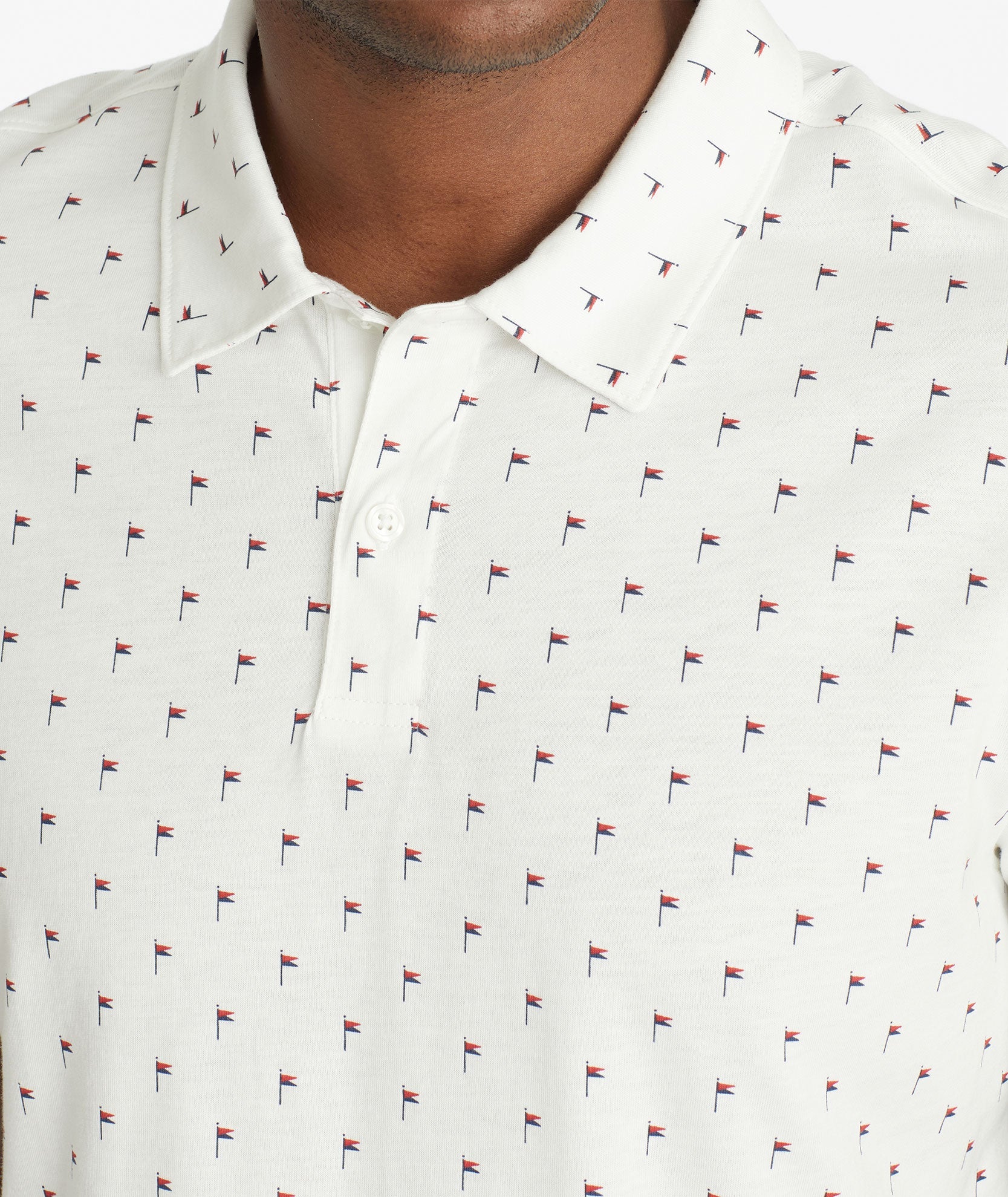 Patterned Performance Polo - FINAL SALE