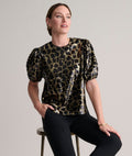 Sequinned Leopard Roxie Shirt