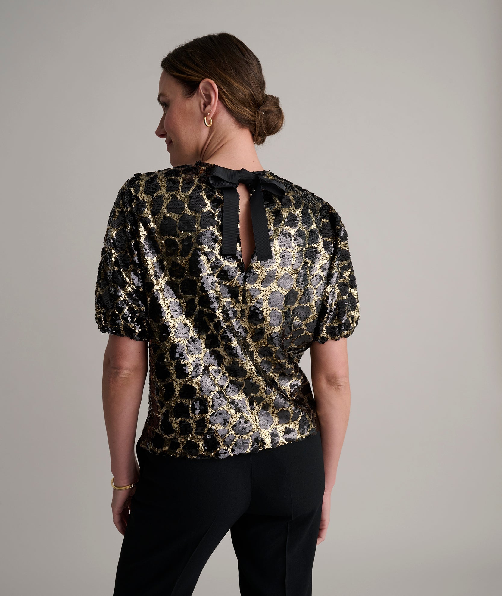 Sequinned Leopard Roxie Shirt