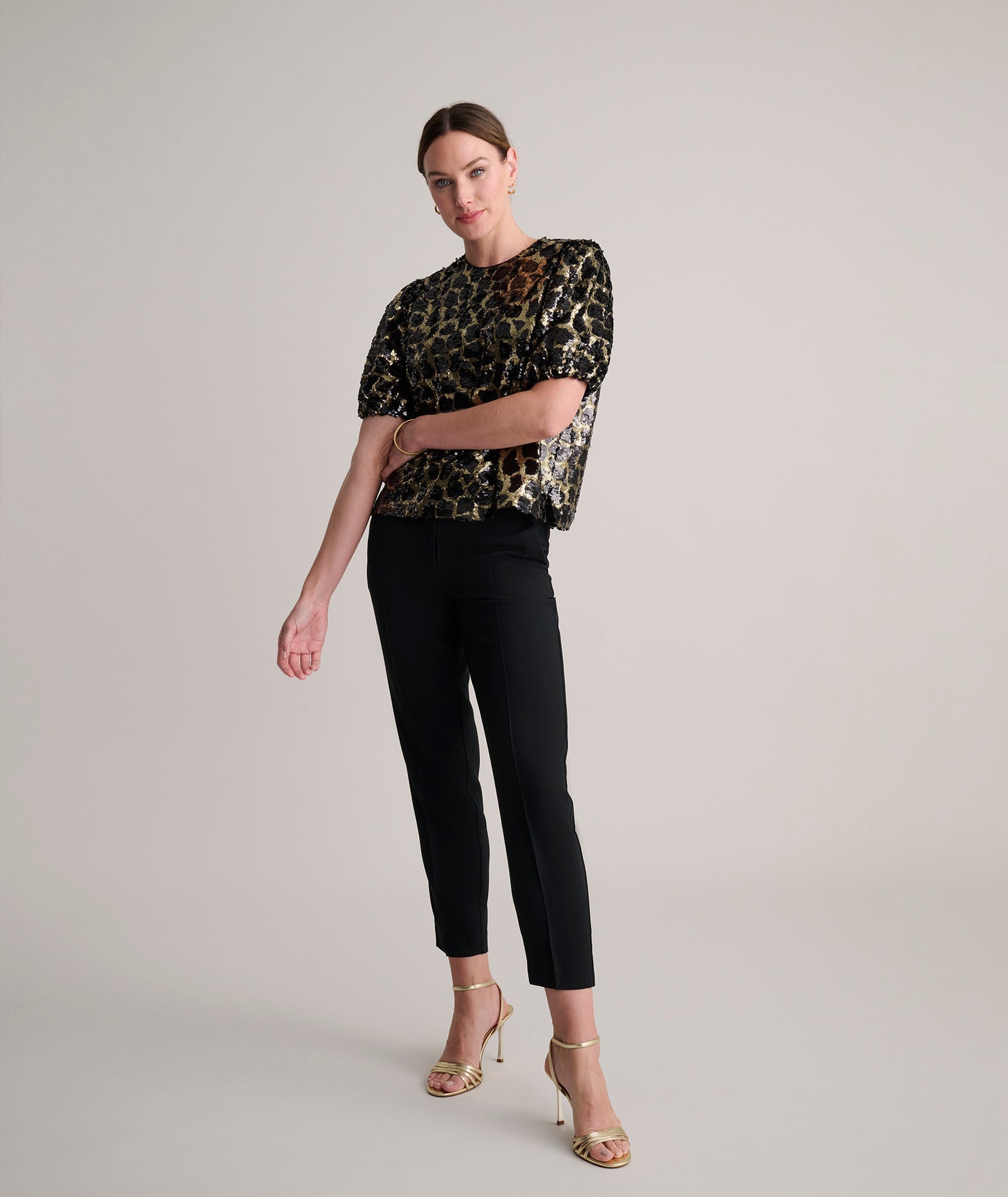 Sequinned Leopard Roxie Shirt