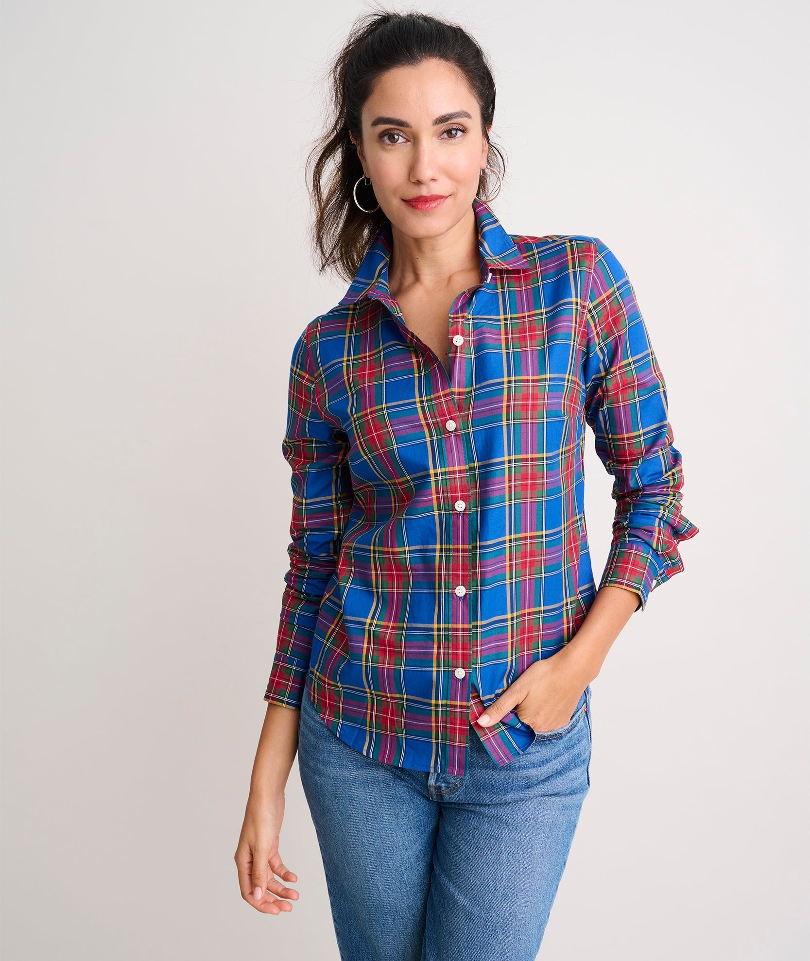 Cotton Plaid Sadie Shirt