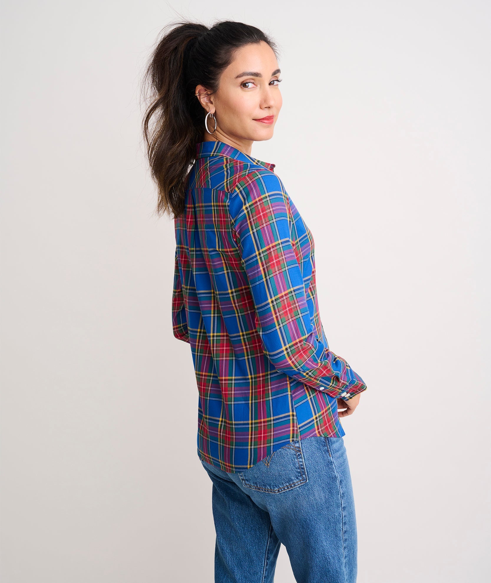 Cotton Plaid Sadie Shirt