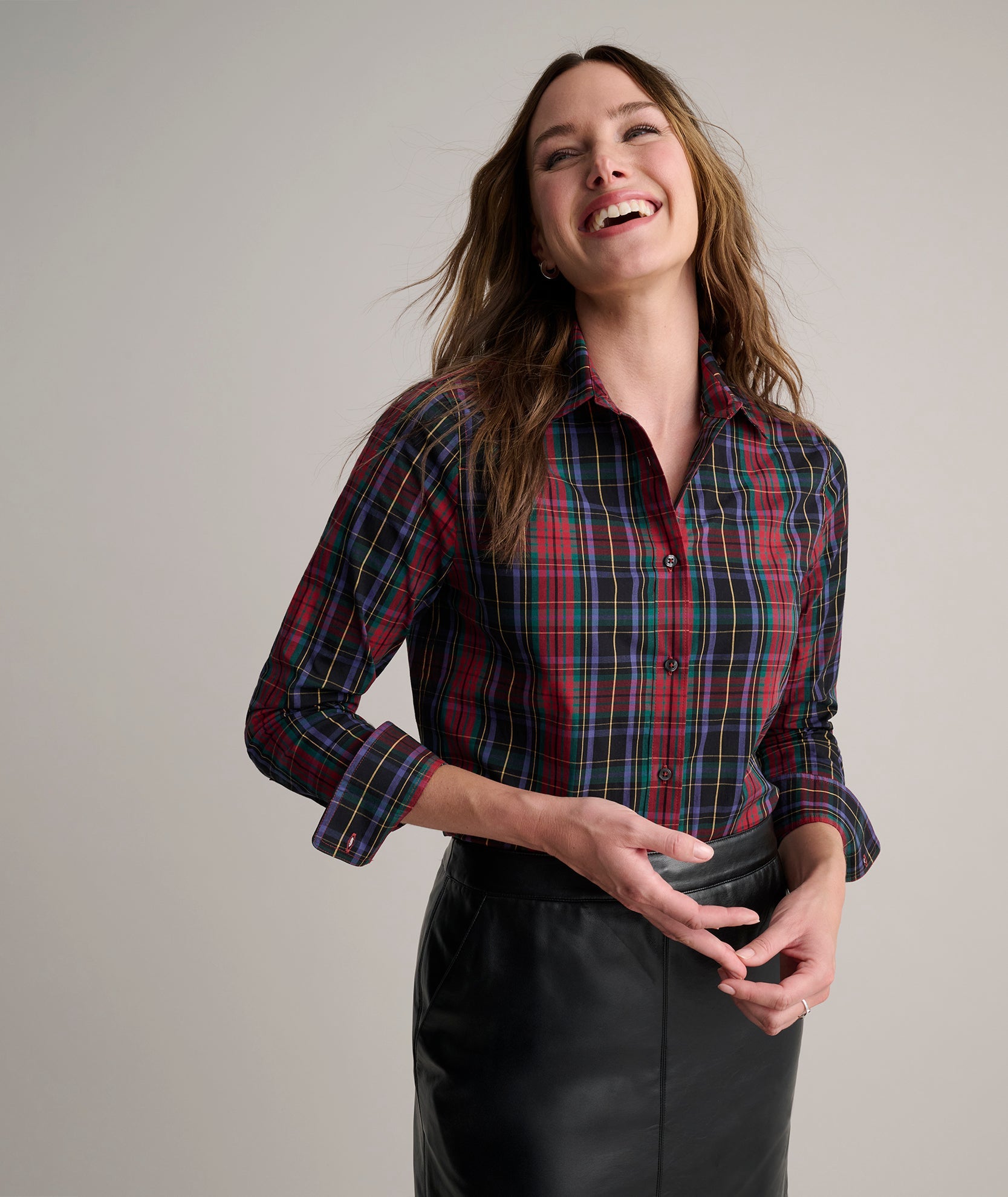Cotton Plaid Sadie Shirt