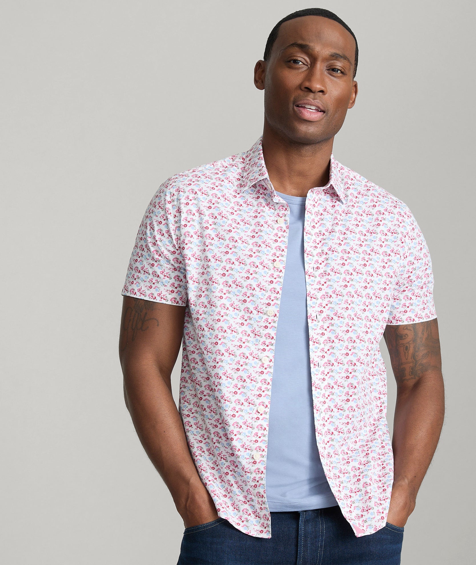 Stretch Cotton Short-Sleeve Sanchez Shirt - FINAL SALE