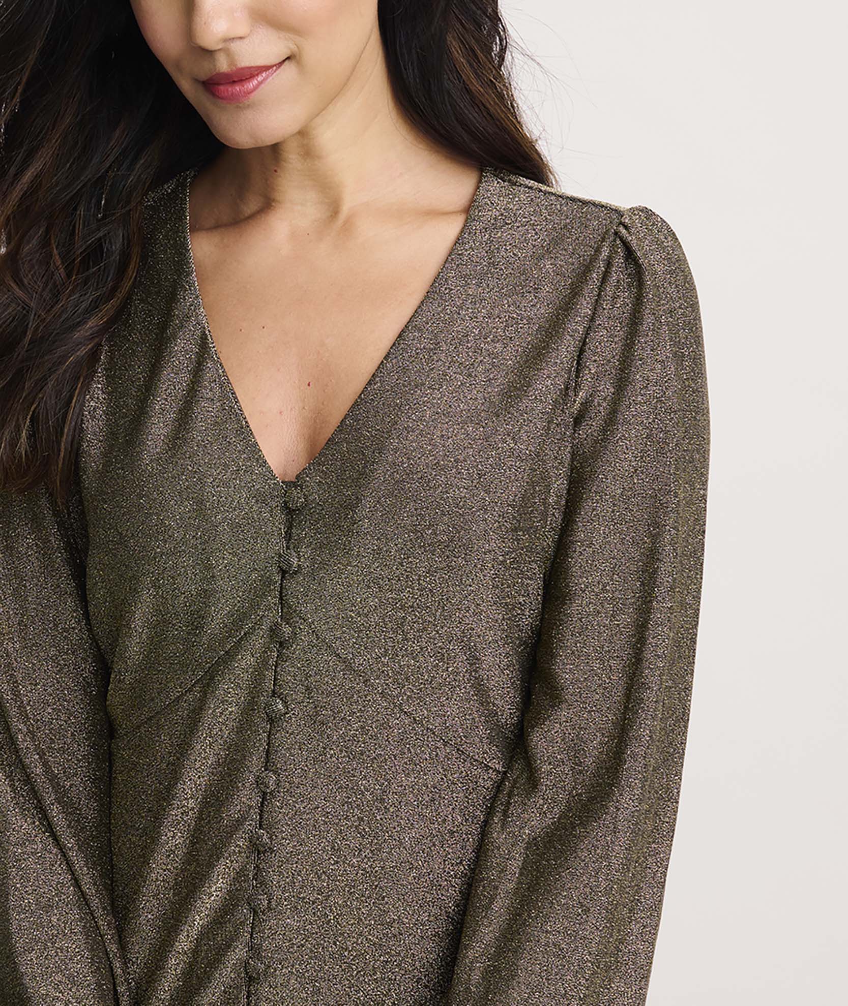 Matte Gold Jersey Scarlett Shirt