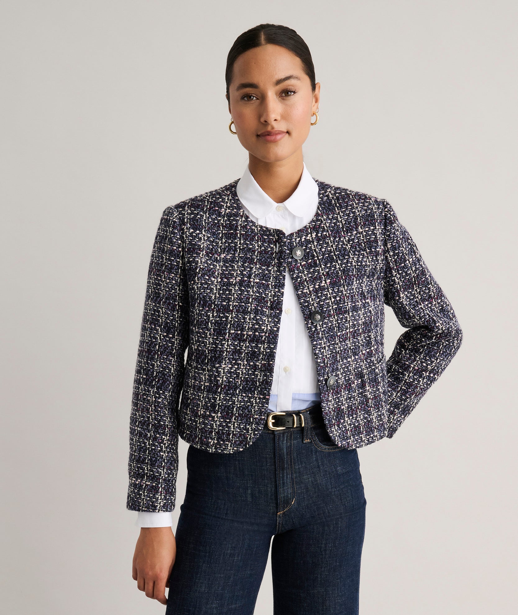 Tweed Cropped Shay Jacket