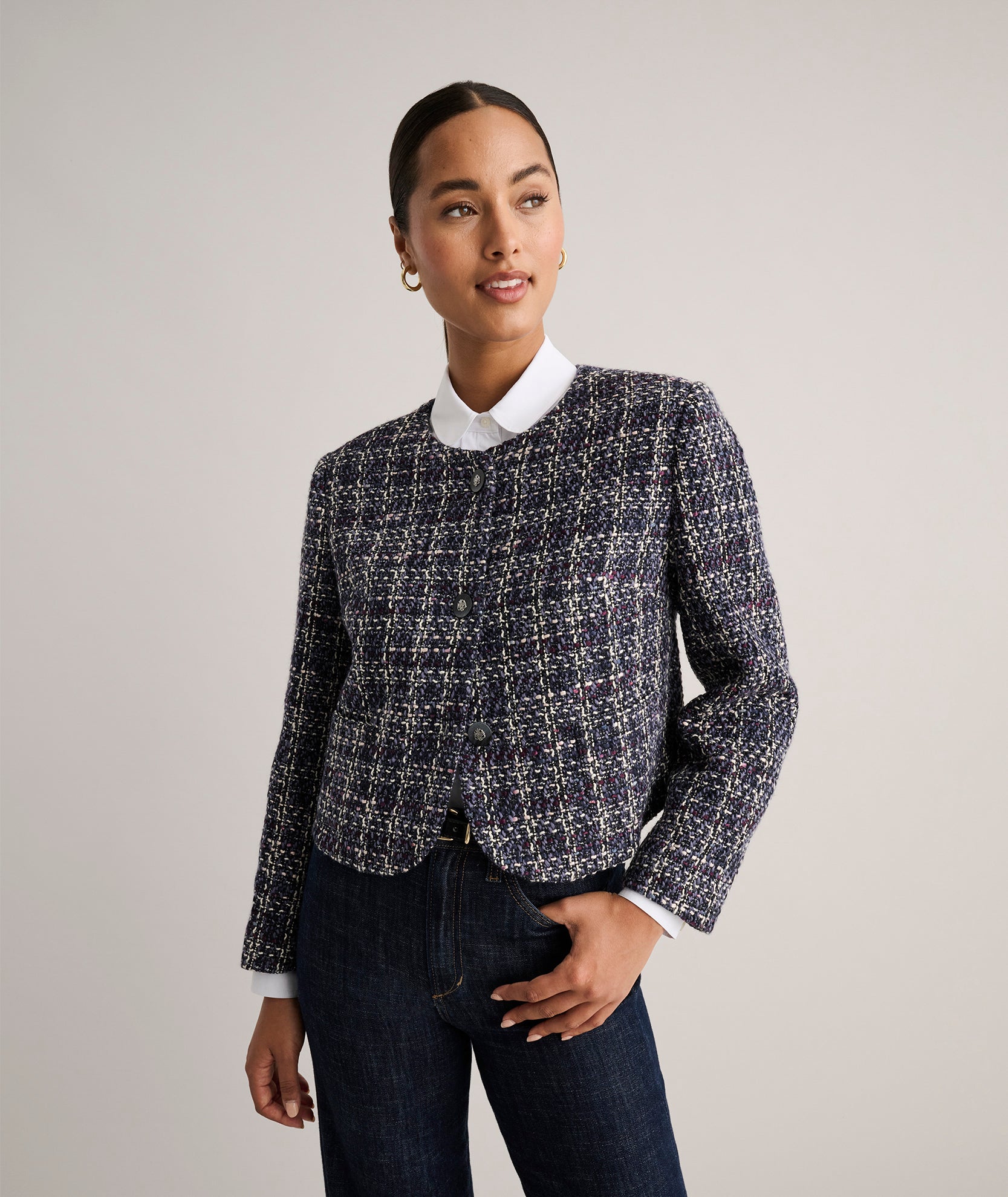 Tweed Cropped Shay Jacket