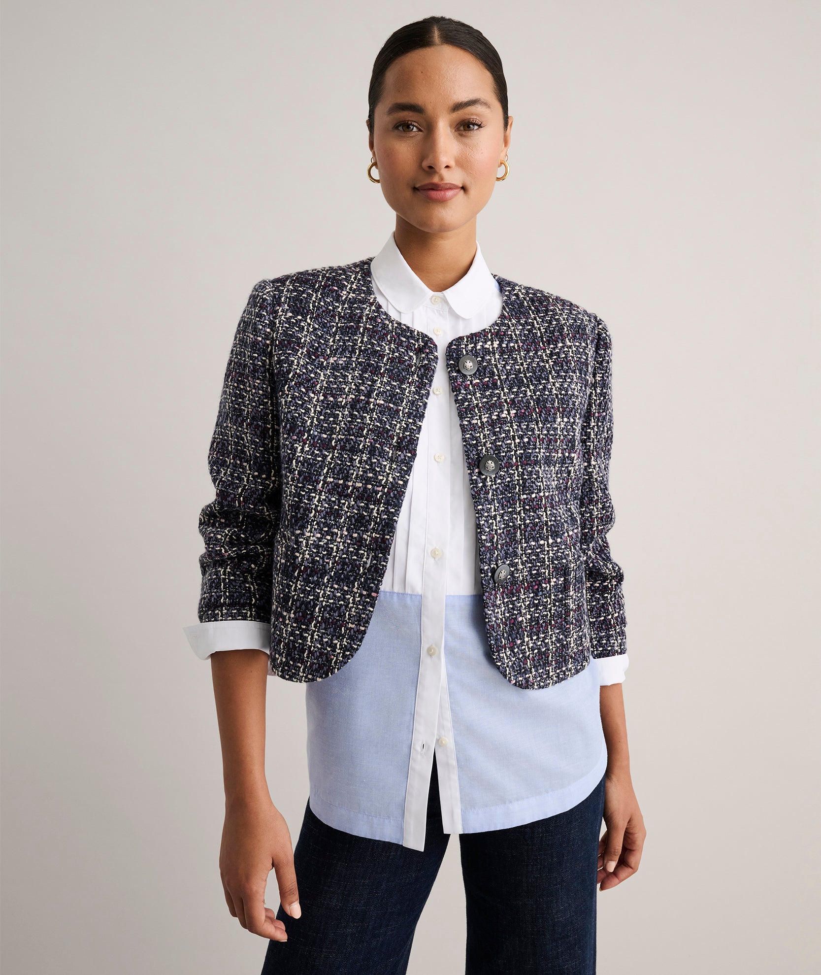 Tweed Cropped Shay Jacket