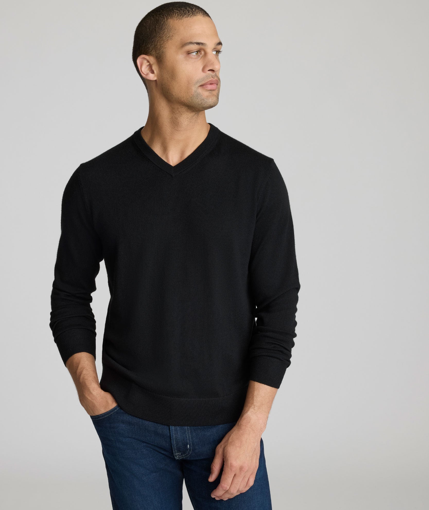 Merino Wool V-Neck Sweater