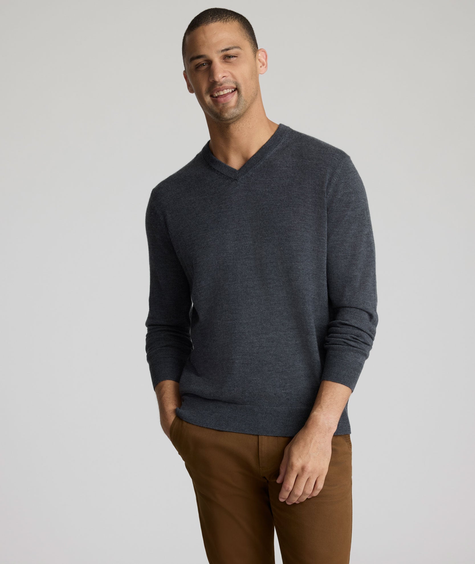 Merino Wool V-Neck Sweater