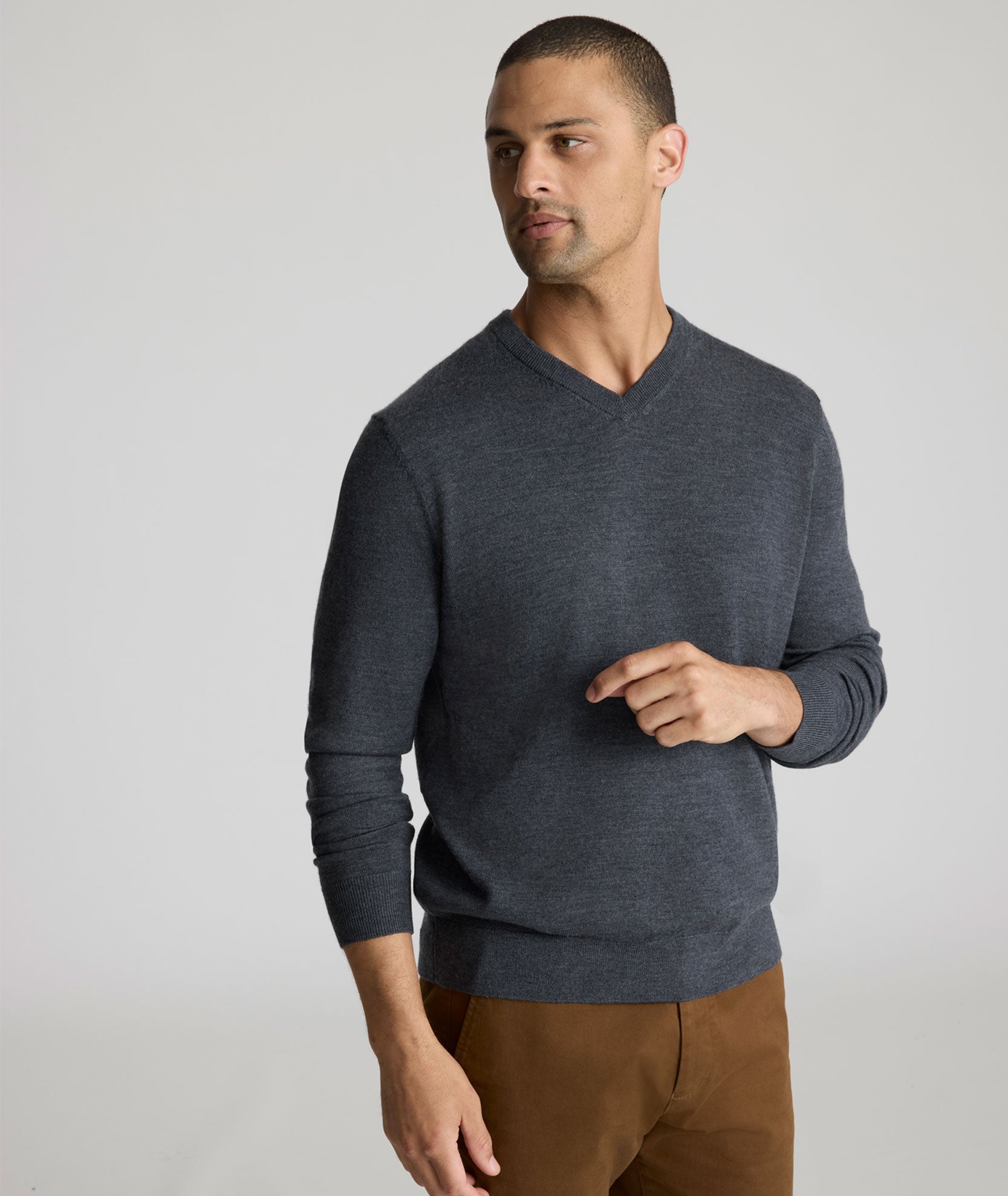 Merino Wool V-Neck Sweater