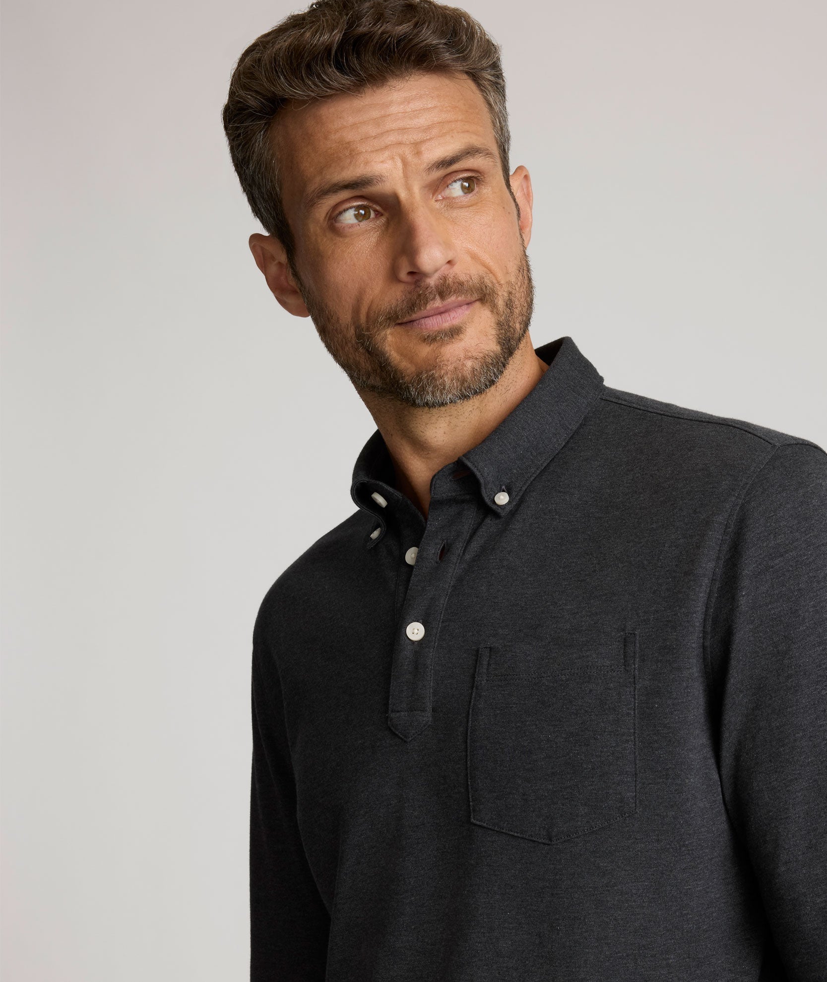 Wrinkle-Free Button-Down Collar Polo - FINAL SALE