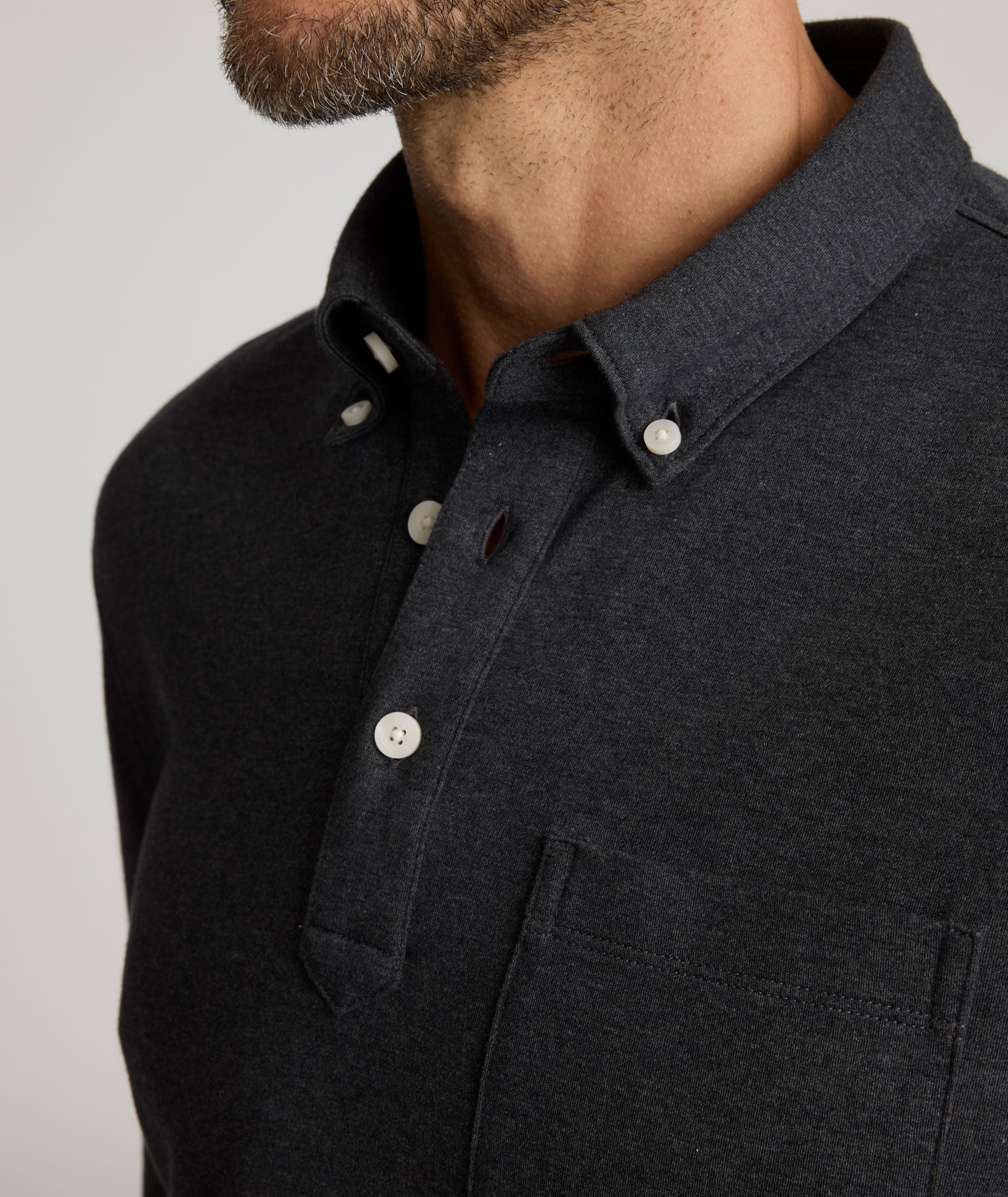 Wrinkle-Free Button-Down Collar Polo - FINAL SALE