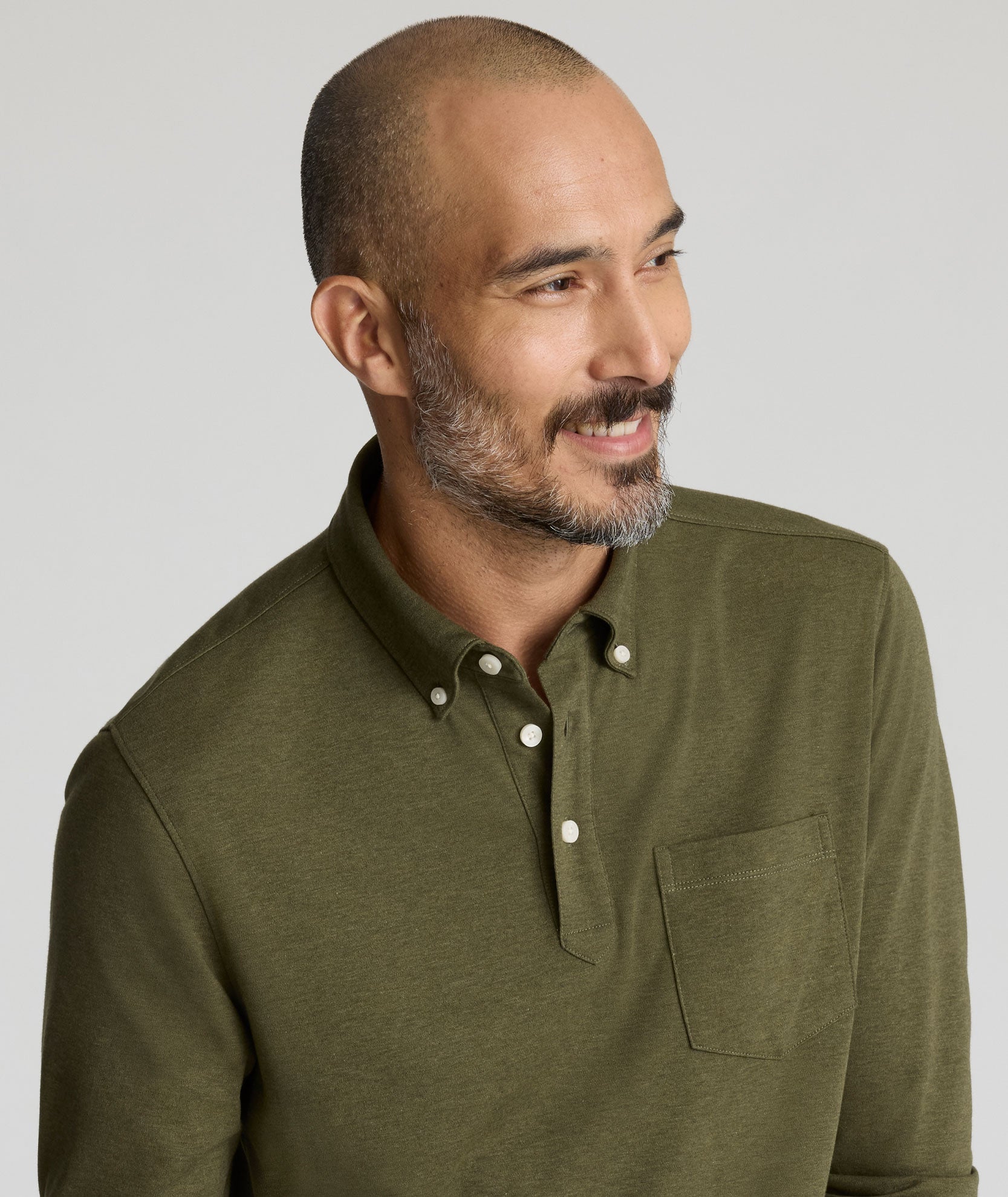 Wrinkle-Free Button-Down Collar Polo - FINAL SALE