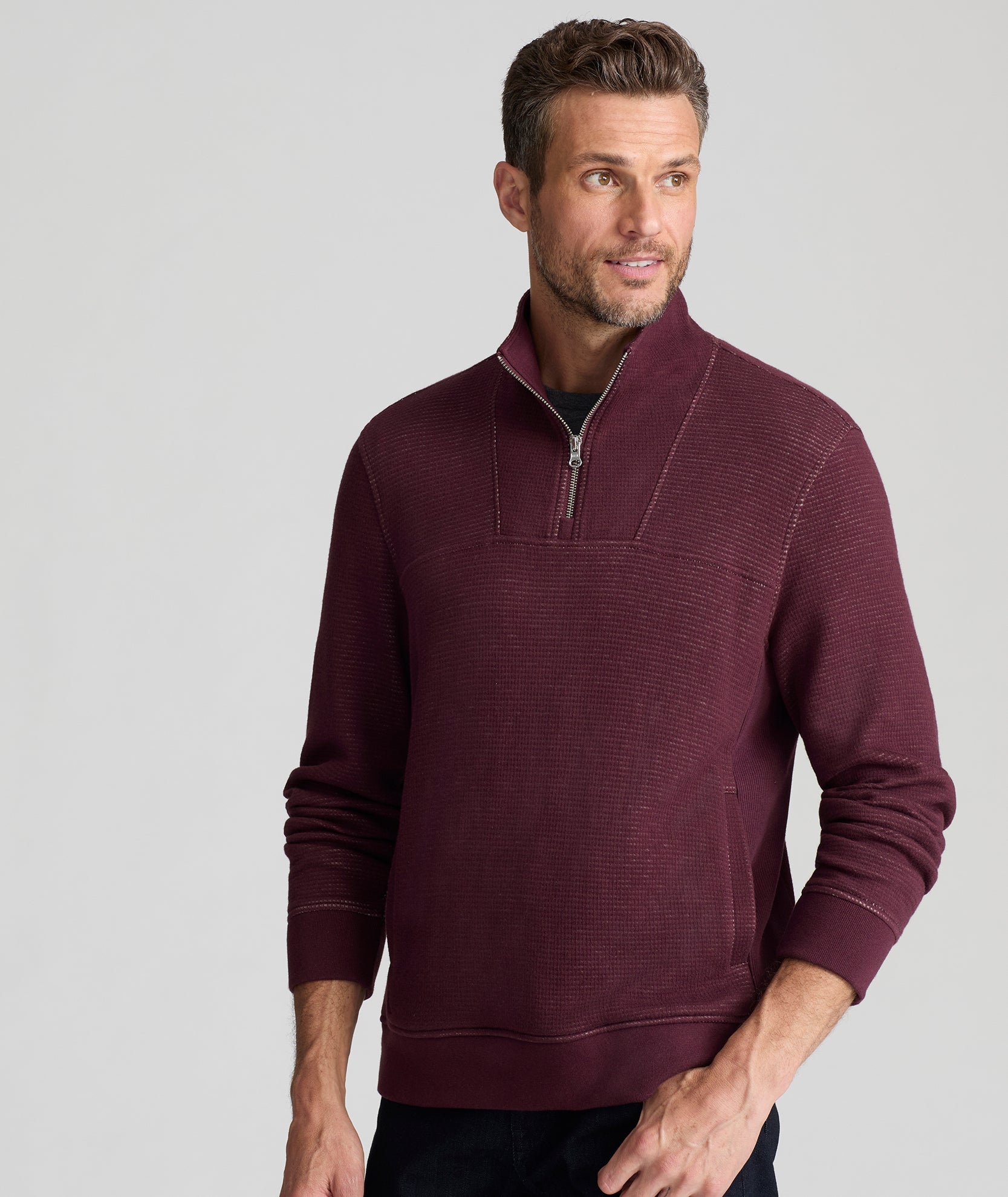 Textured Quarter-Zip Sweater - FINAL SALE