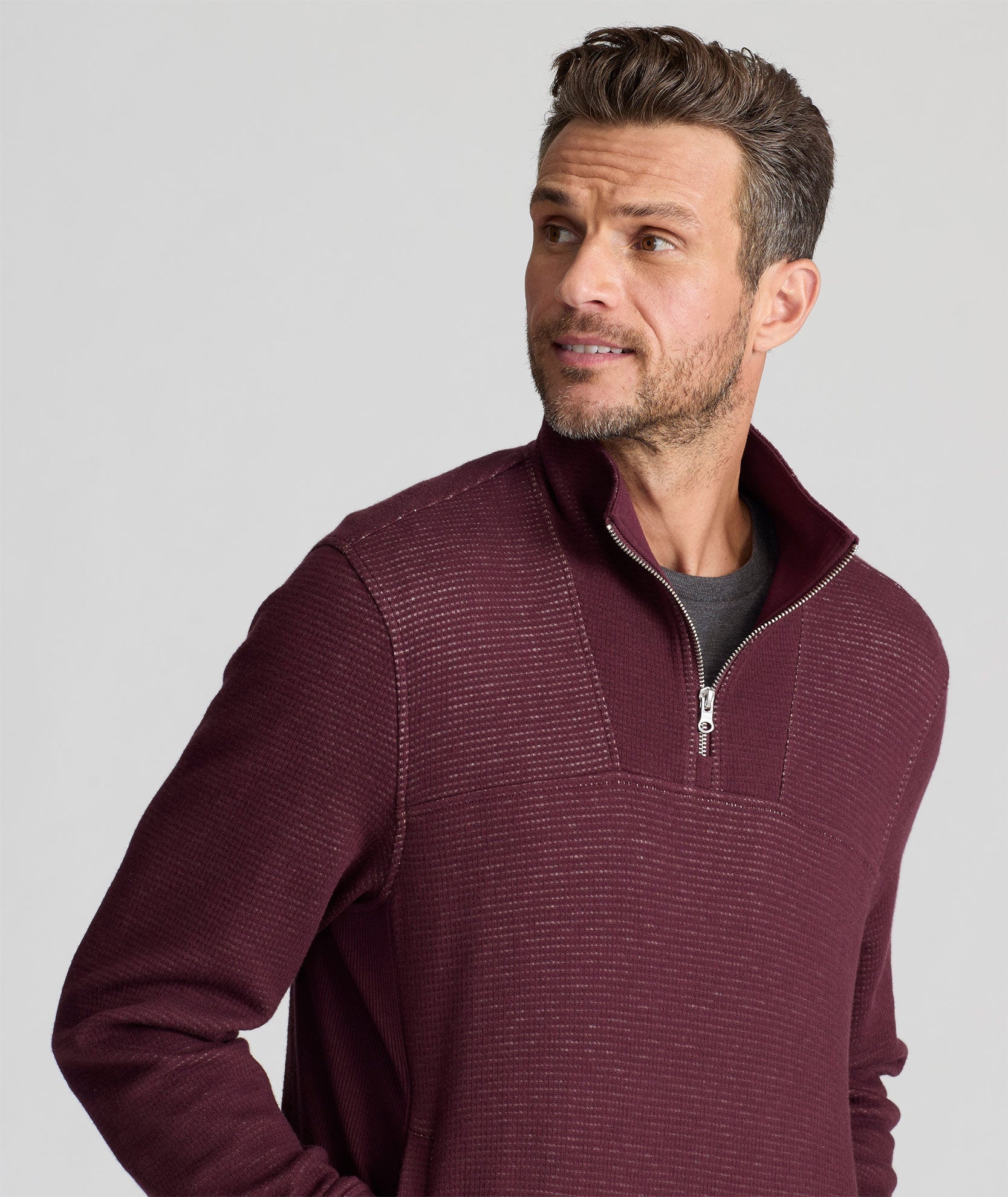 Textured Quarter-Zip Sweater - FINAL SALE