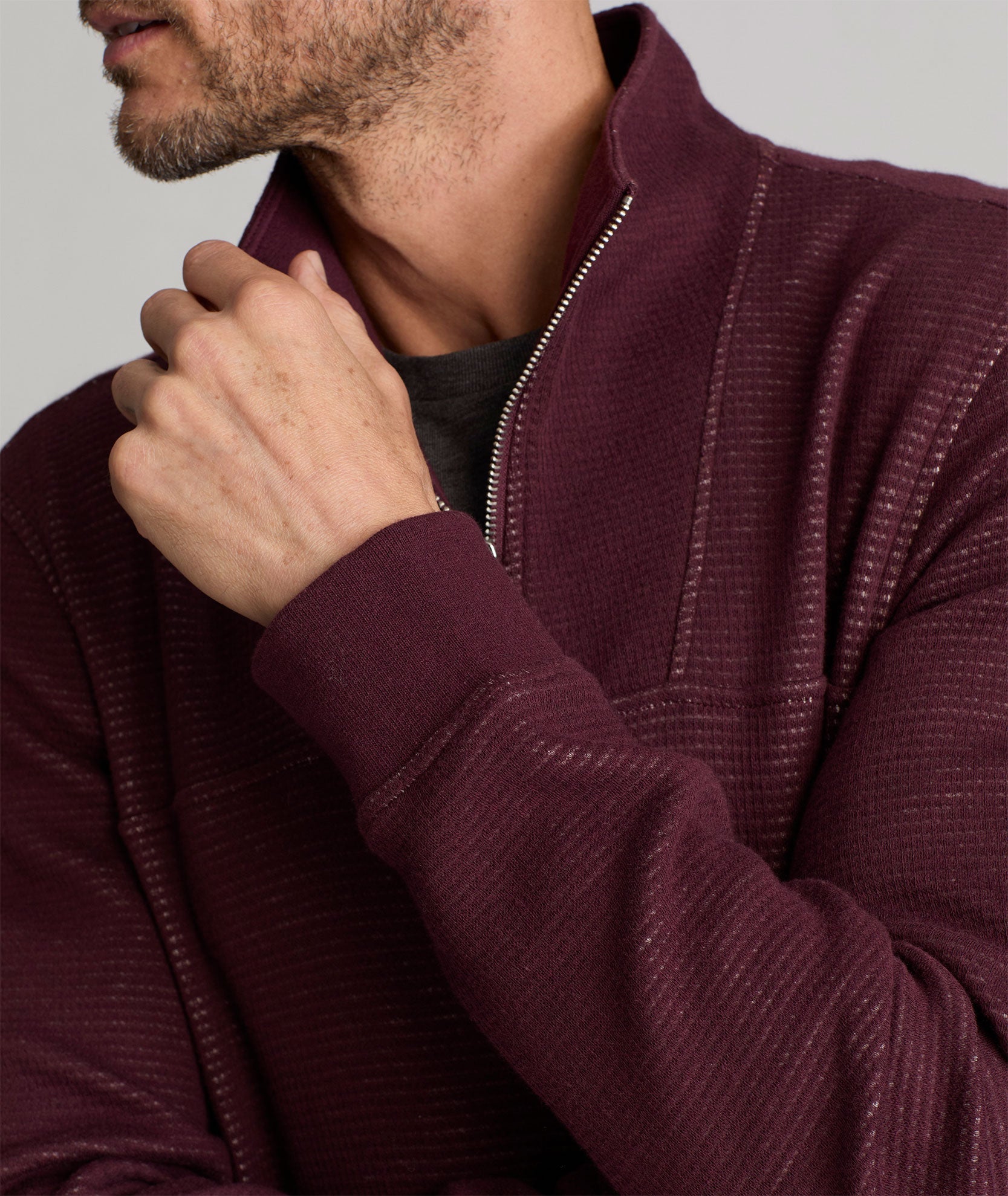 Textured Quarter-Zip Sweater - FINAL SALE