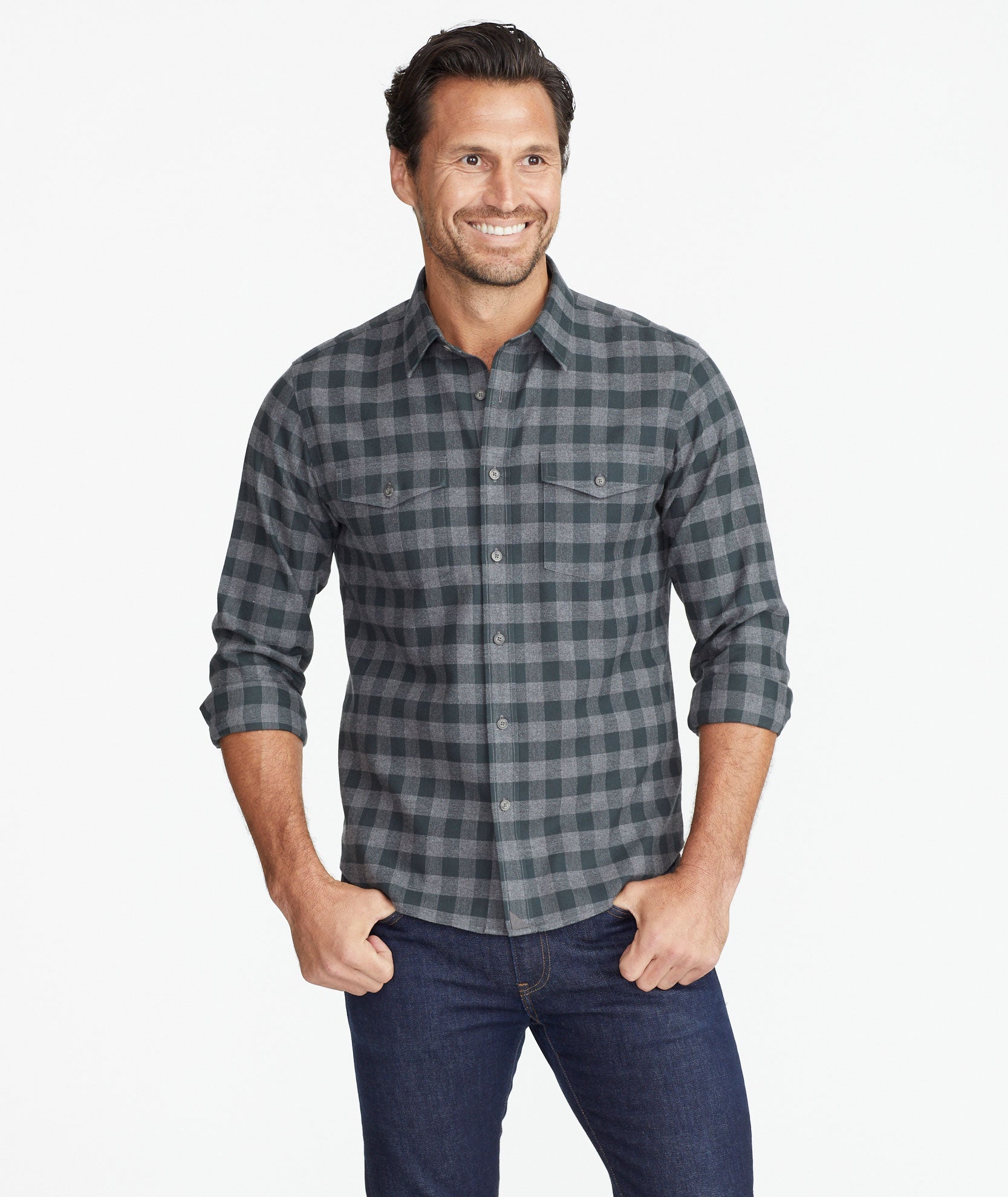 Wrinkle-Free Flannel Vigouroux Shirt - FINAL SALE