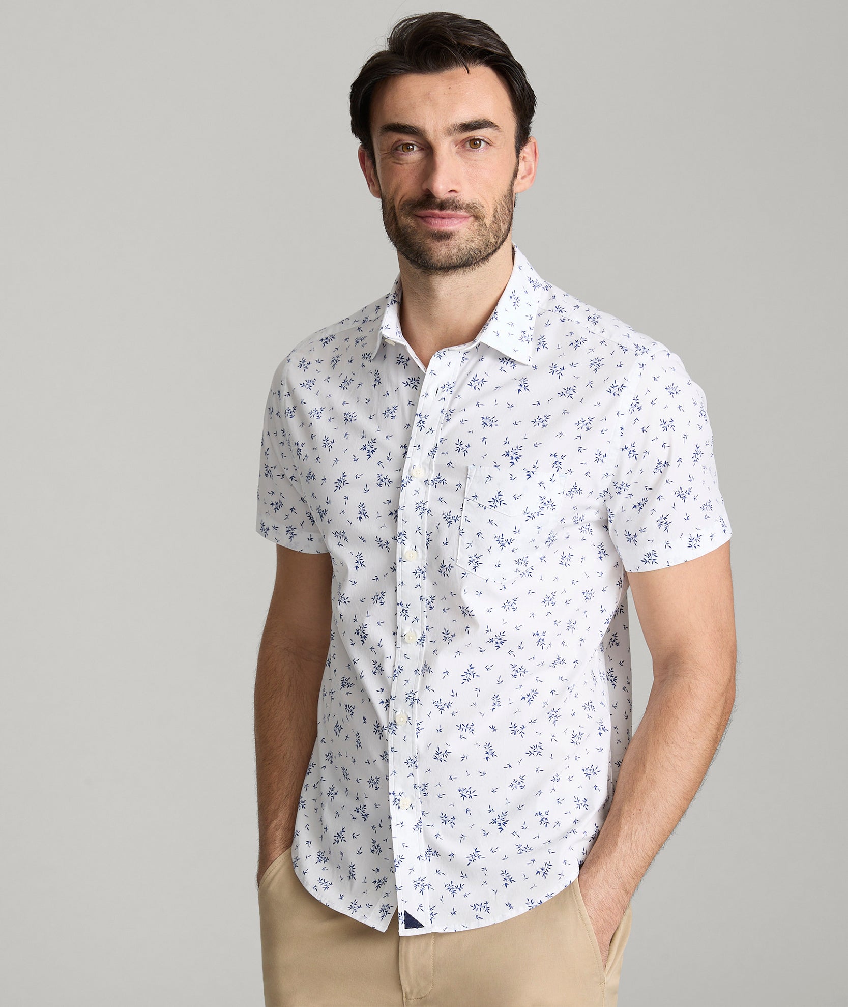 Stretch Cotton Short-Sleeve Ward Shirt - FINAL SALE