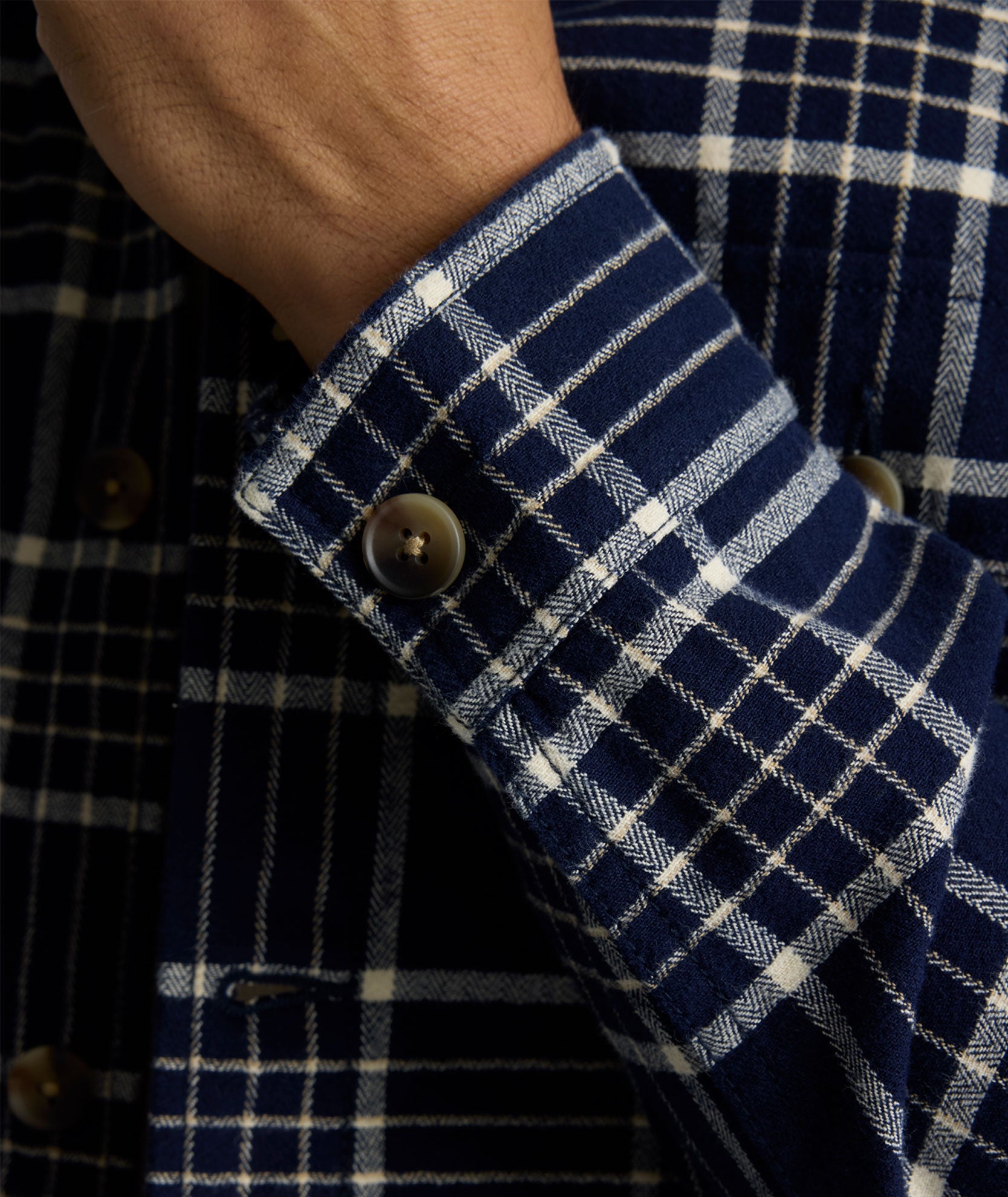 Plaid Herringbone Overshirt