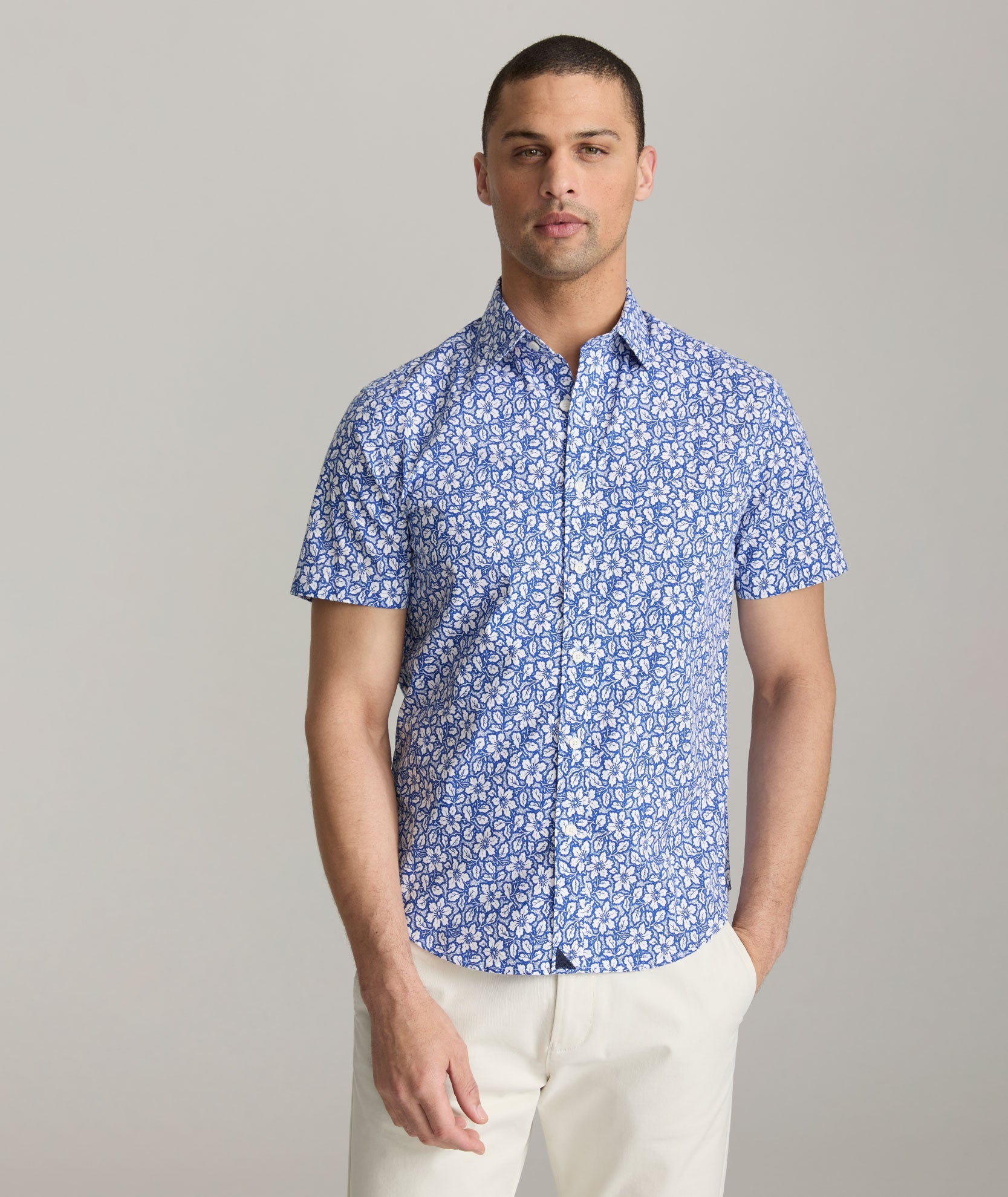 Stretch Cotton Short-Sleeve Wilson Shirt - FINAL SALE